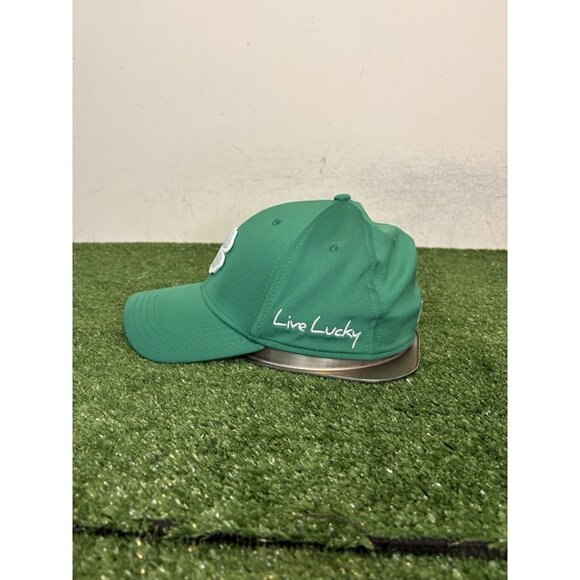 Black Clover hat cap fitted large L/XL green white lighweight breathable mens 3 - Picture 4 of 8